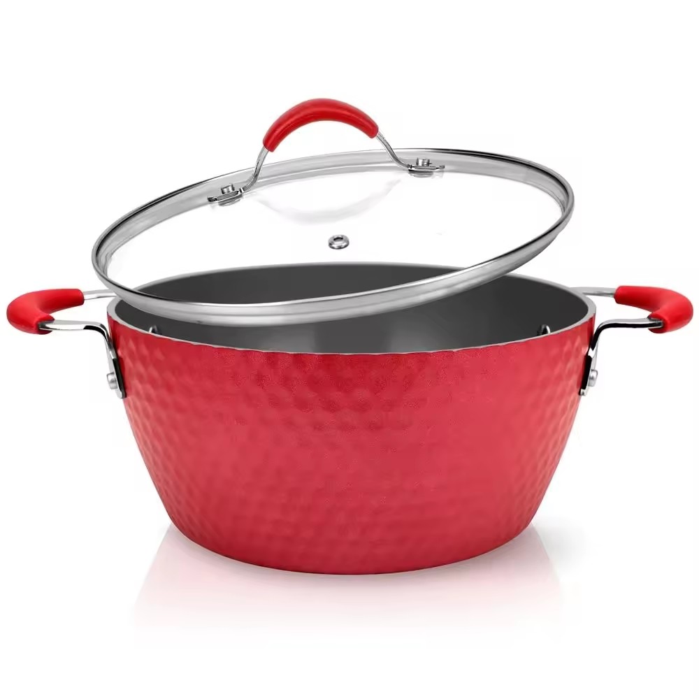 Eko prilagođeni logotip Fashion Woman Red Non Stick Stock Pots Setovi