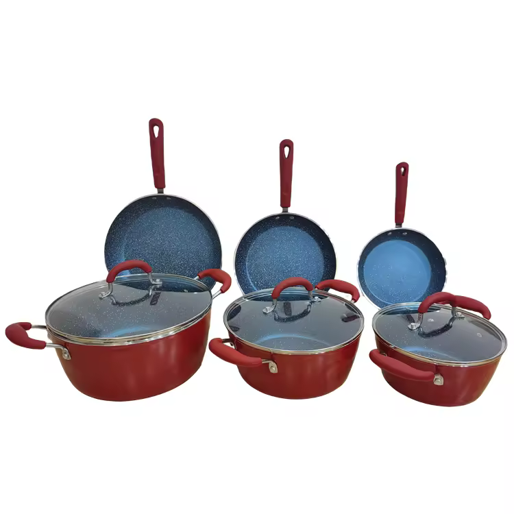 Woman Red Non Stick Stock Lonac SET Univerzalni neprianjajući dio za lonac za rezance i mlijeko