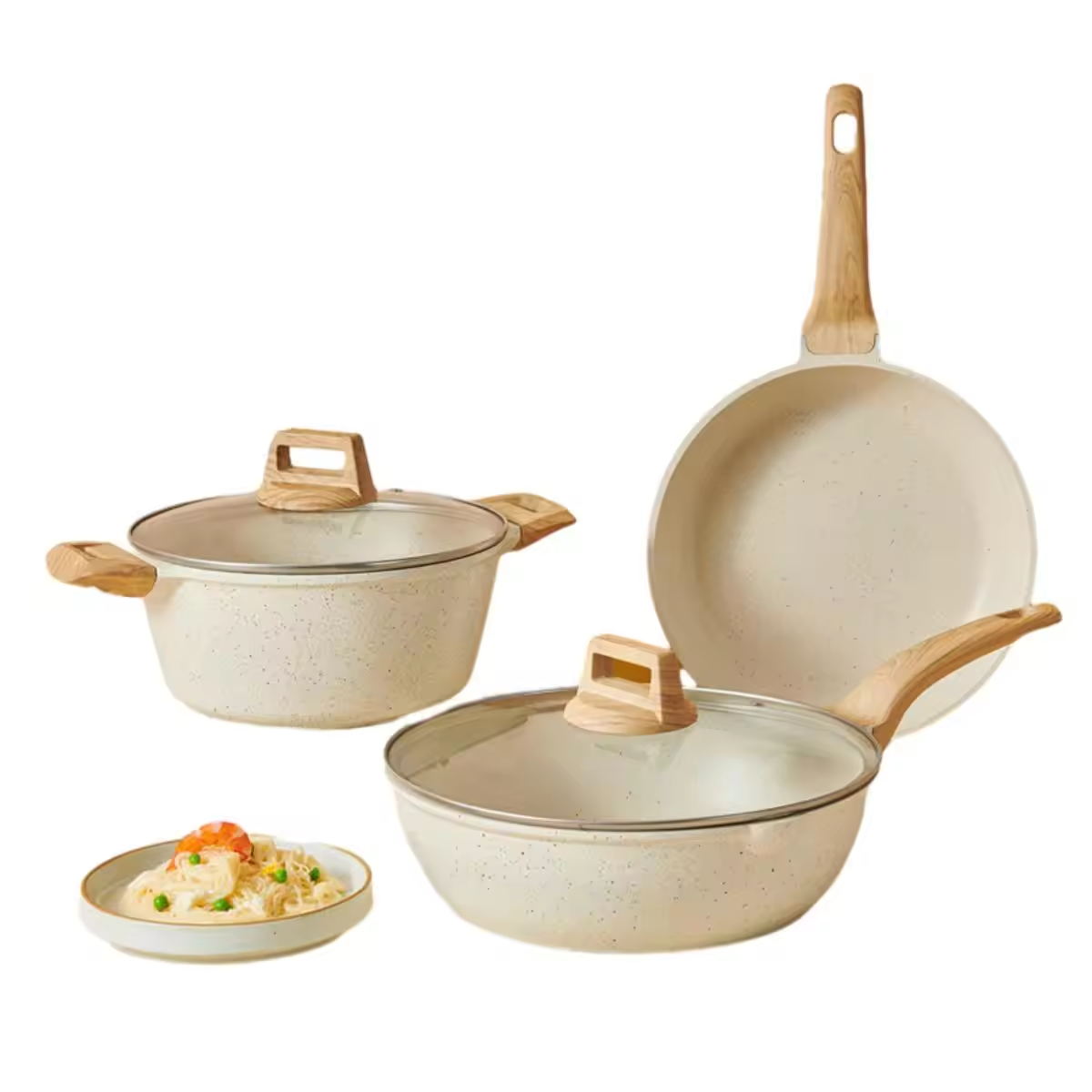 Set lonaca za kuhanje s neljepljivim aluminijskim loncem s logotipom za kućnu kuhinju