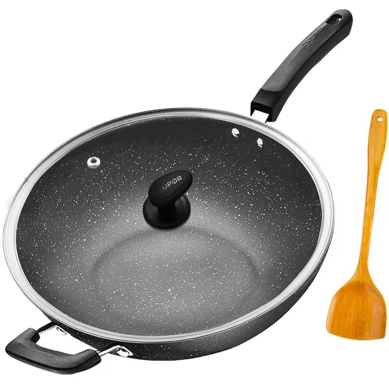Neprianjajući wok s indukcijskim plinskim kuhalom za kućanstvo wok 32 cm