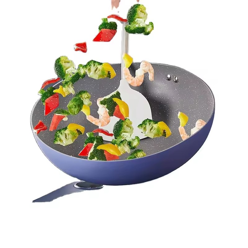 Neljepljivi lonac za prženje, pšenica, riža, kamen, lonac za prženje, set kuhinjskog posuđa kompletan set lonca ravnog dna za kućanstvo