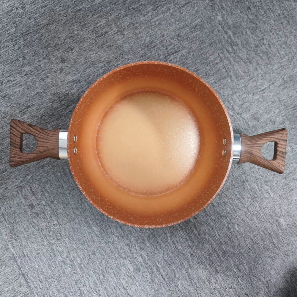 Prilagođeni logotip 24/26/28 cm antiljepljivi keramički grijač hrane neljepljivi kućni vrući lonci