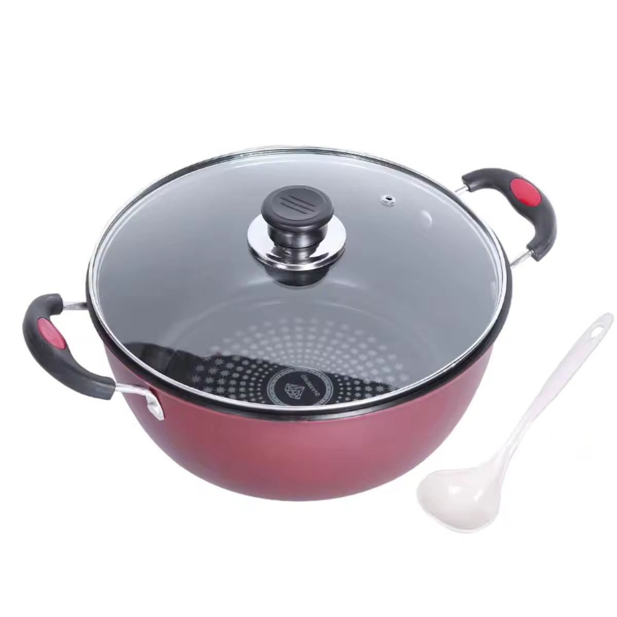 Keramički lonac za juhu s dvostrukim ušima Kućni zdravstveni premaz Neprianjajući lonac za kuhanje