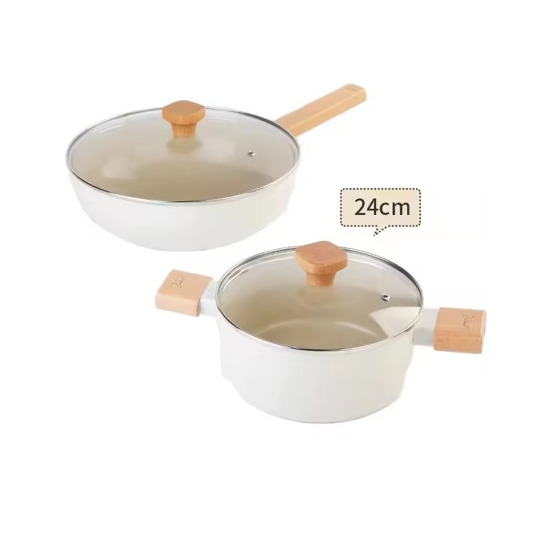 Keramički lonac Japanska neljepljiva tava odrezak tava tava za mlijeko Stockpot set lonac za wok Tava indukcijski lonac